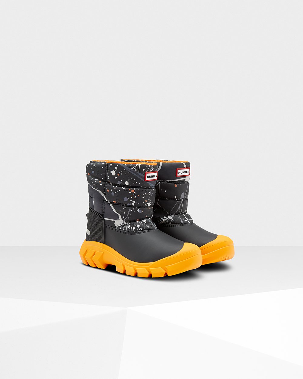 Snow Boots Kinderen - Hunter Original Big Insulated - Grijs Zwart - 37DAYVUQT